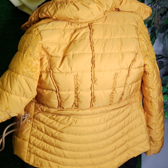 Desigual Yellow Embossed Padded Sunna Jacket - Picture 4 of 8